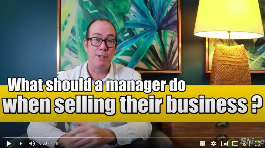 What should a manager do when selling their business?